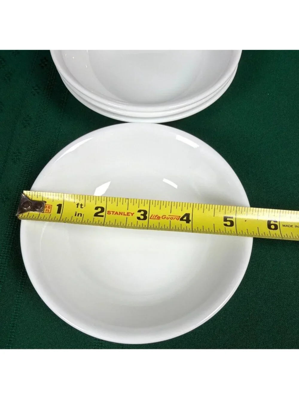 Vintage Retired 80s Set Lot of 4 Corelle Corning White Fruit Dessert Bowls USA